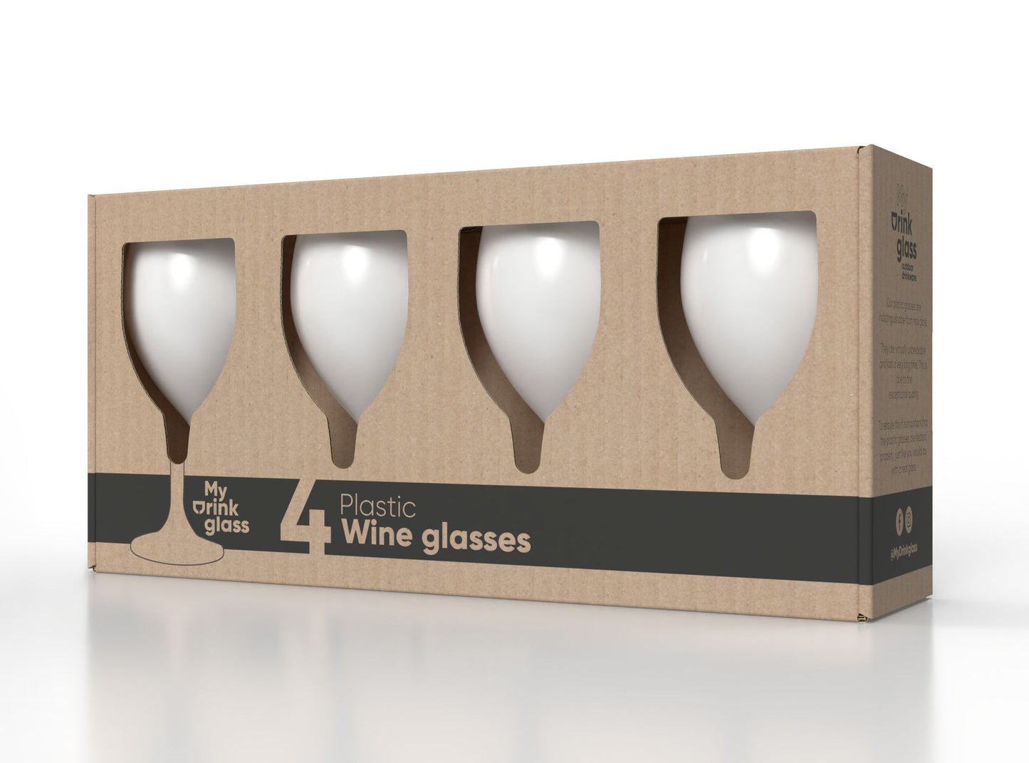 Wijnglazen 4 stuks wit